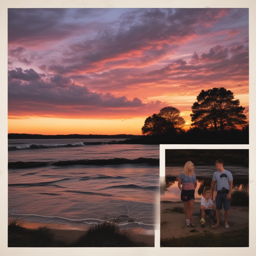 Family album photo - Sunset view